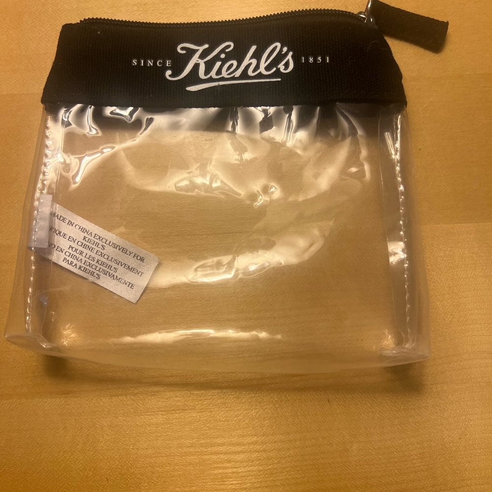 Kiehl's Transparent Mini Pouch with Black Accents